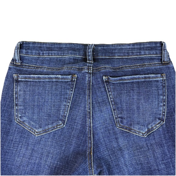 Kut From The Kloth Amy Crop Jeans Womens 6 Straight Leg Stretch Denim Roll Cuff - Picture 5 of 16